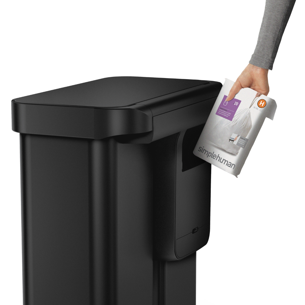 Ορθογώνιος Κάδος Ανακύκλωσης με Πεντάλ 58L - CW2117 Simplehuman