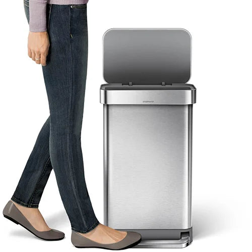 Simple Human rectangular pedal bin with liner pocket  CW2024