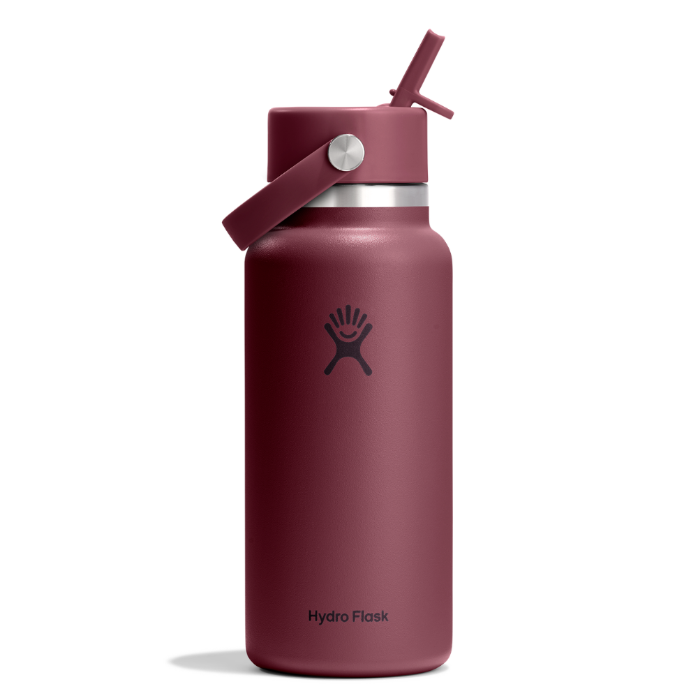 Hydro Flask Μπουκάλι Wide Mouth Flex Straw Cap 946 ml – Burgundy (W32CFS674)