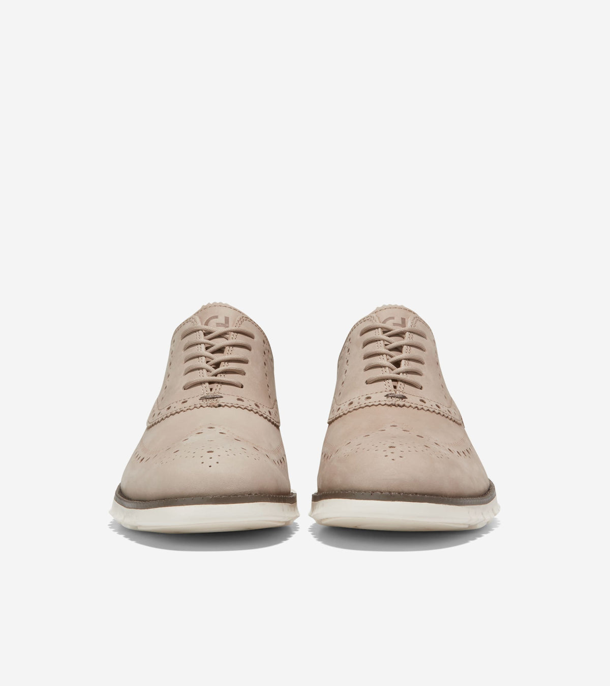 Ανδρικά ZERØGRAND Wingtip Oxford Dune Nubuck-Truffle-Ivory (C37893W) - Cole Haan