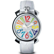 Ρολόι με λευκό λουράκι GAGA MILANO 5020.01 - Γυναικείο 40mm