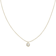 Cluse Idylle Silver Marble Hexagon Necklace CLJ21008 41.5cm