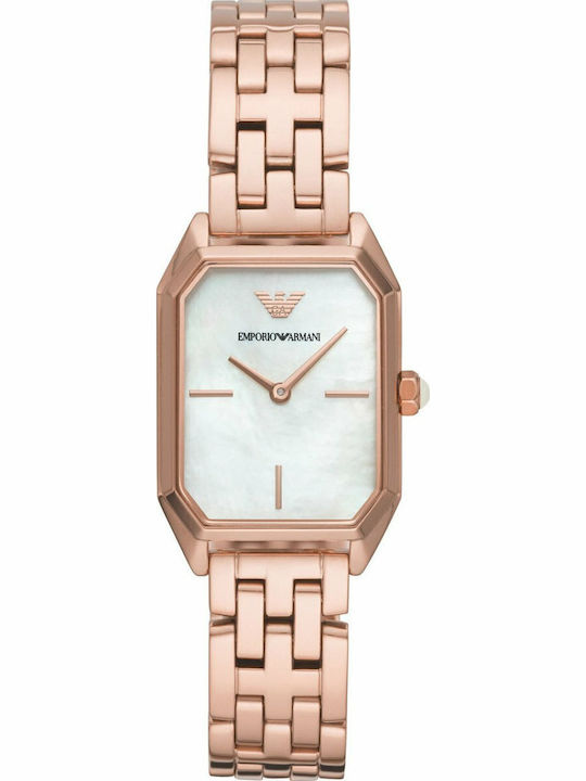 Emporio Armani AR11147 Γυναικείο Ρολόι 24mm Μπαταρίας με Ροζ Χρυσό Μπρασελέ