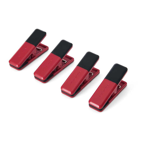 KitchenAid Universal Kitchen Clips, Set of Four, Empire Red, Carded