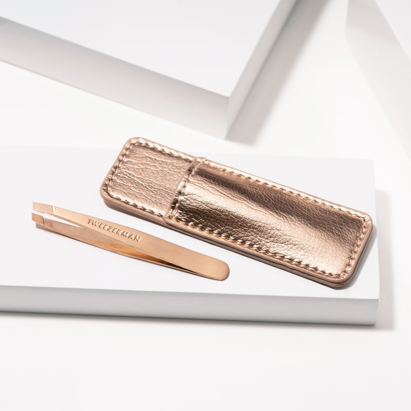 Τσιμπιδάκι Φρυδιών Rose Gold με Θήκη - Tweezerman 1254-R