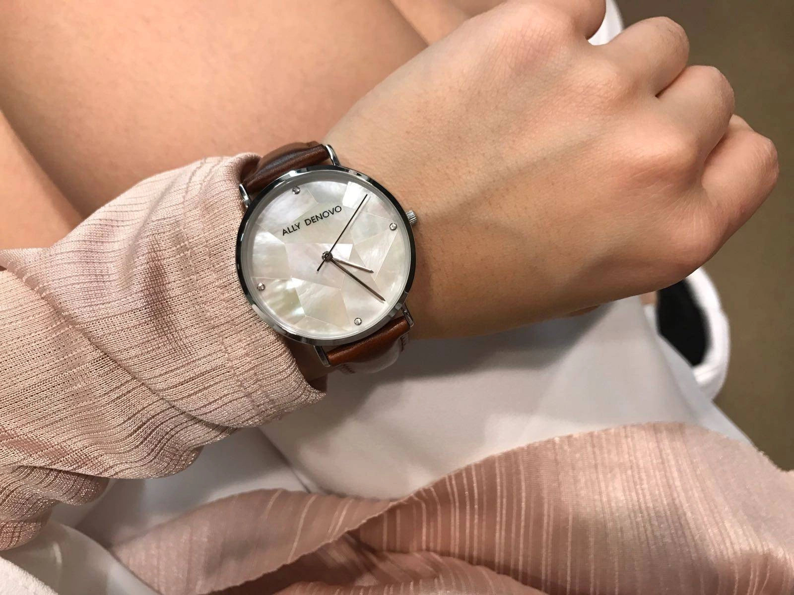 ALLY DENOVO AF5003.1 Gaia Pearl Silver White / Tan  36mm