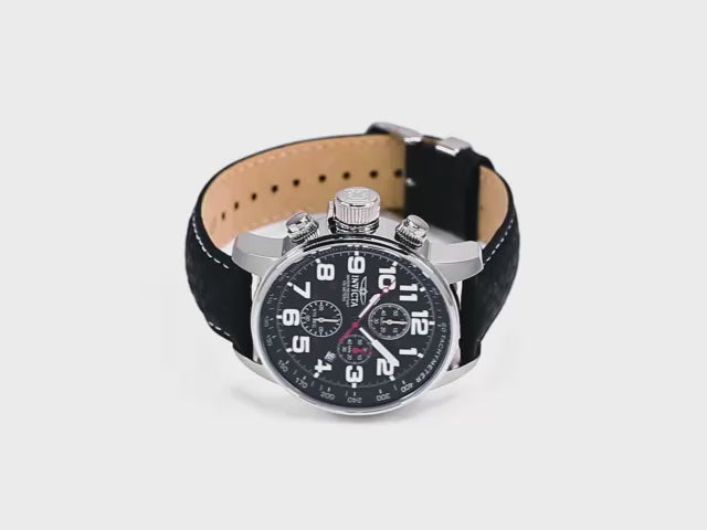 Φόρτωση βίντεο: Ρολόι Invicta Lefty Terra Military Chronograph Black Dial 2770 - Ανδρικό για αριστερόχειρες