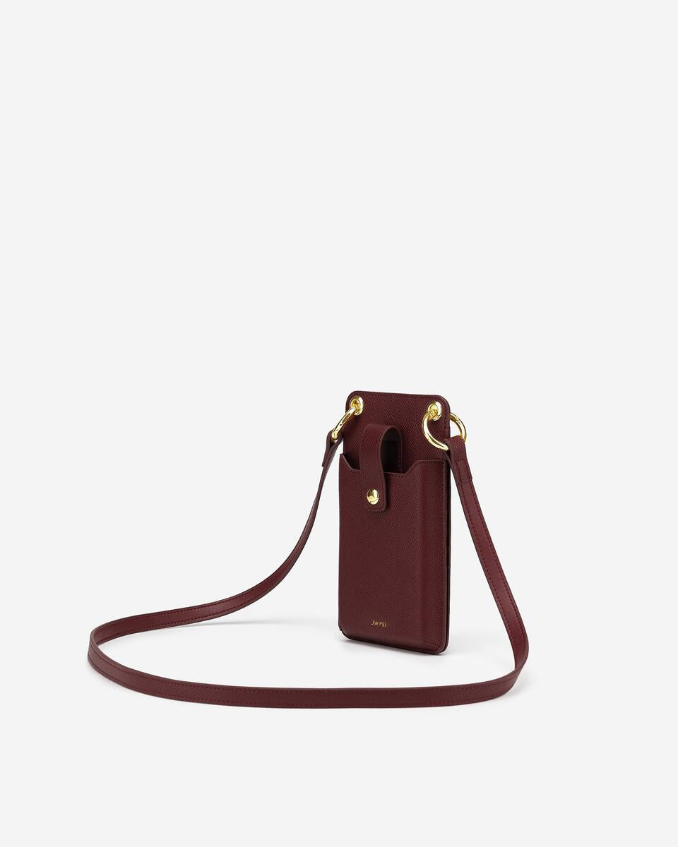 JW PEI Quinn Phone Bag - Burgundy Grained 10.3cm x 19cm x 2cm