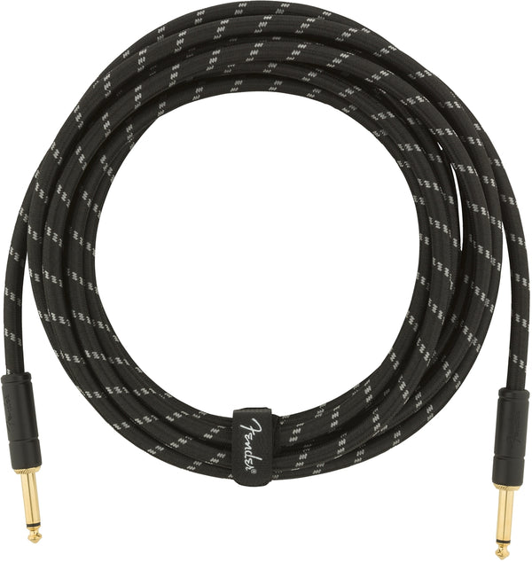 Deluxe Series Instrument Cable, Straight/Straight, 15', Black Tweed
