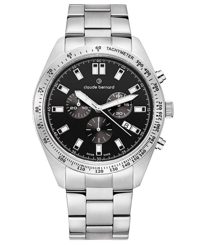 Ρολόι Claude Bernard Classic ST50 Chrono 10247-3M-NIN Quartz - Ανδρικό