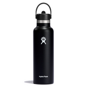 Hydro Flask Μπουκάλι Standard Mouth με Flex Straw Cap 591 ml – Μαύρο (S21FS001)