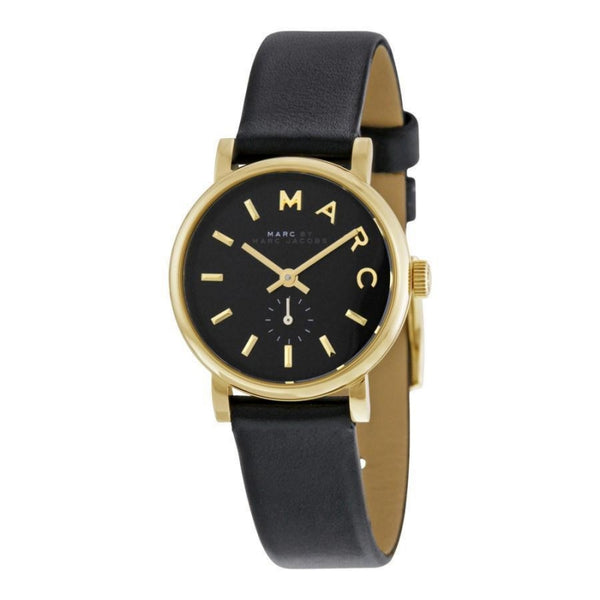 Marc Jacobs MBM1273 Baker Mini Black Dial Leather Ladies Watch 28mm