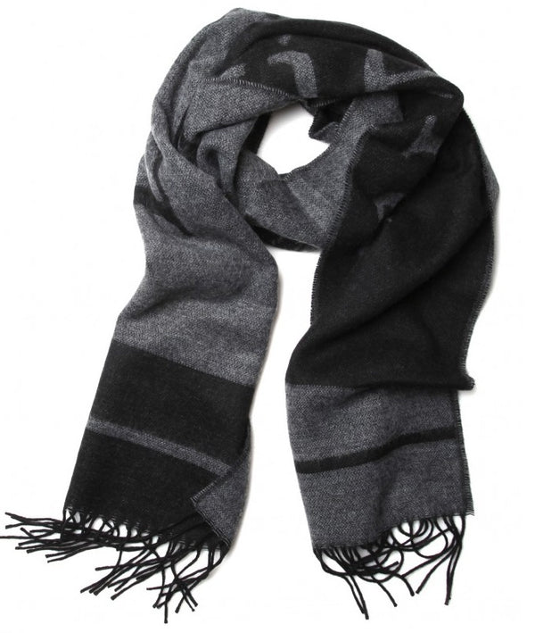 Brooksfield κασκόλ made in Italy  BRK100USCARF02l μαύρο/γκρί