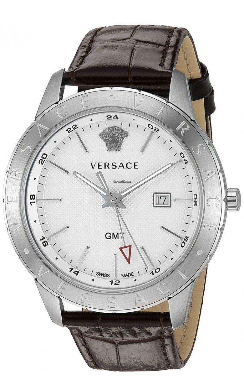 Ρολόι Versace GMT με Δερμάτινο Λουράκι VEBK009/18