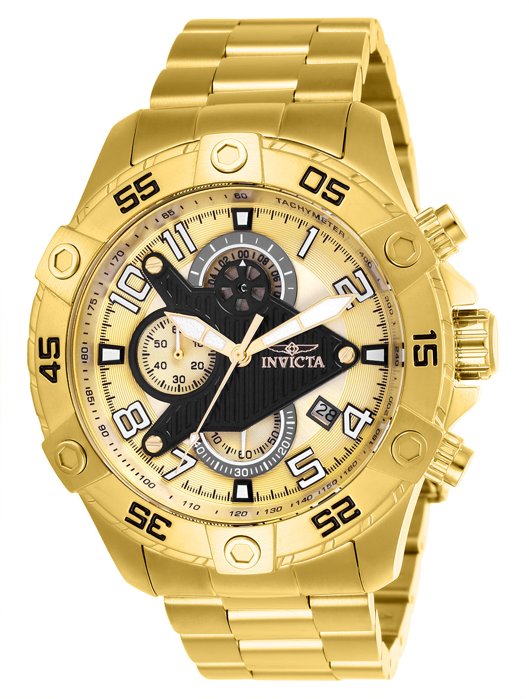Invicta S1 Rally 26098 Chronograph Gold Plated Ανδρικό Ρολόι 48mm