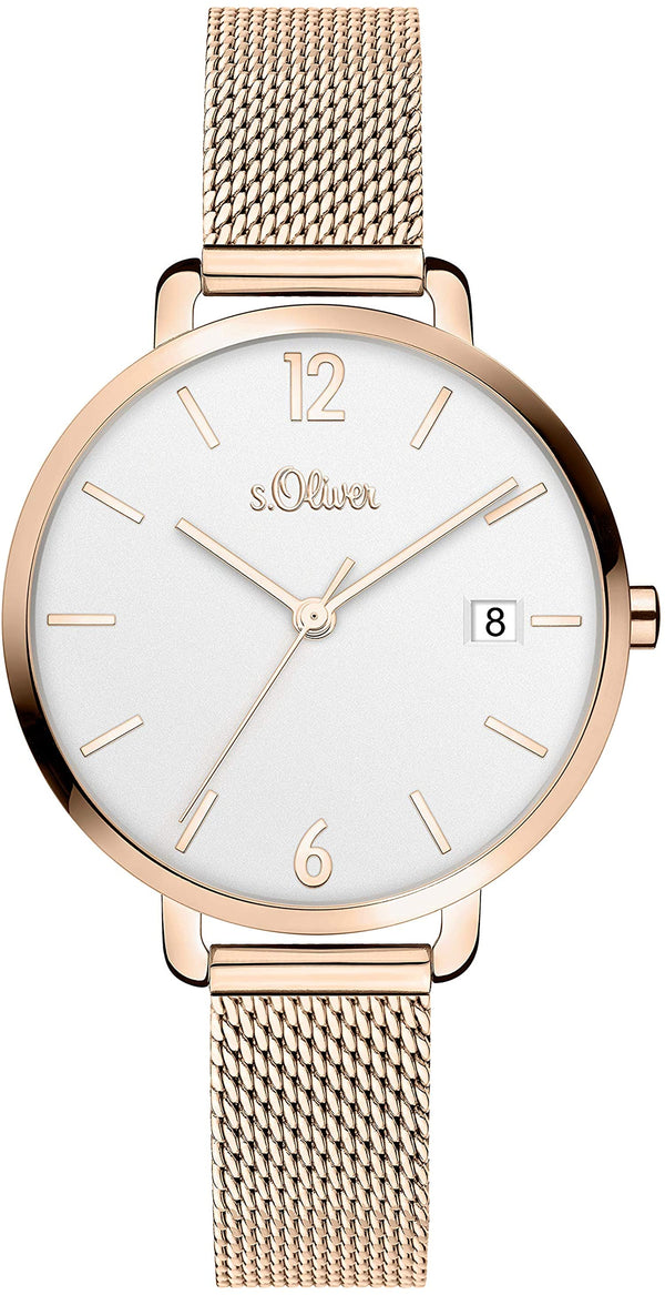 S.Oliver SO-4133-MQ Rose Gold womens watch