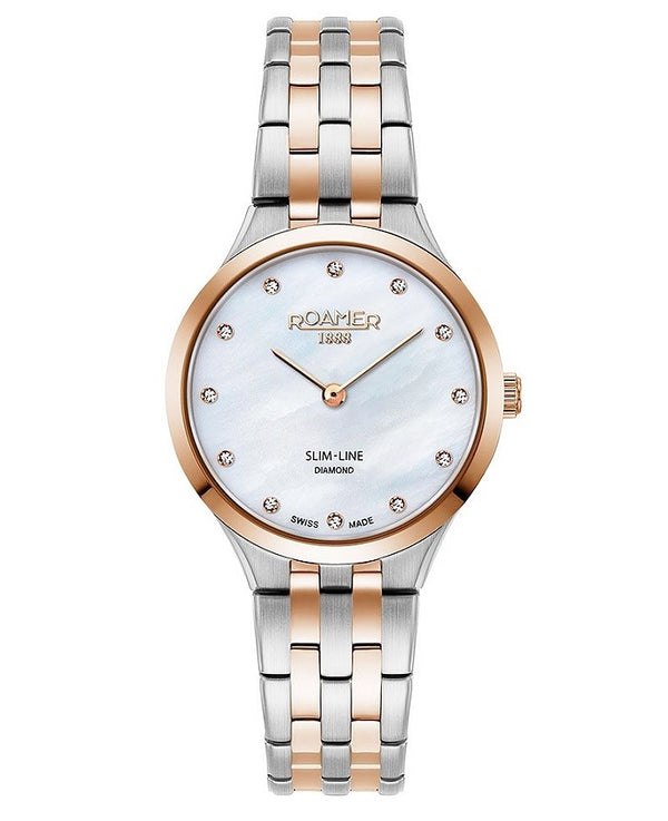 Ρολόι Roamer Slim-Line Diamond 512847-49-89-20 Quartz - Γυναικείο