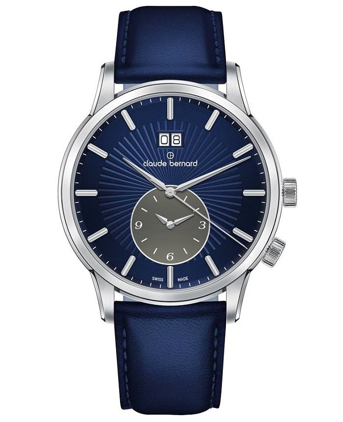 Ρολόι Claude Bernard Classic 2nd Time Zone 62007-3-BUIGN Quartz - Ανδρικό