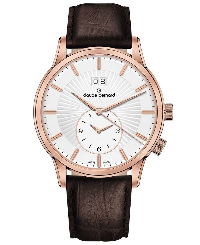 Ρολόι Claude Bernard Classic 2nd Time Zone 62007-37R-AIR Quartz - Ανδρικό