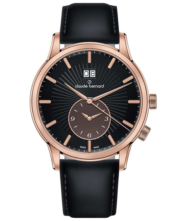 Ρολόι Claude Bernard Classic 2nd Time Zone 62007-37R-NIBRR Quartz - Ανδρικό