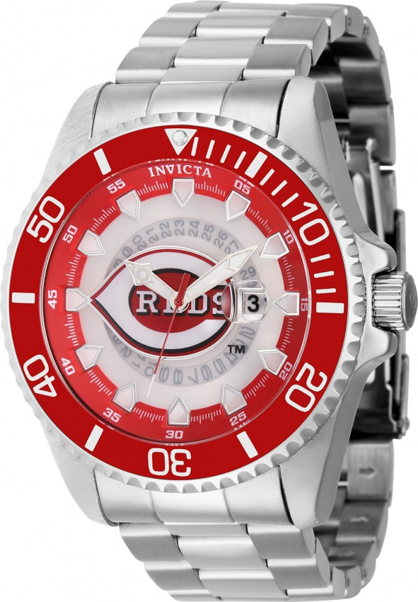 Ρολόι Invicta MLB Cincinnati Reds 43460 Quartz 47mm - Ανδρικό