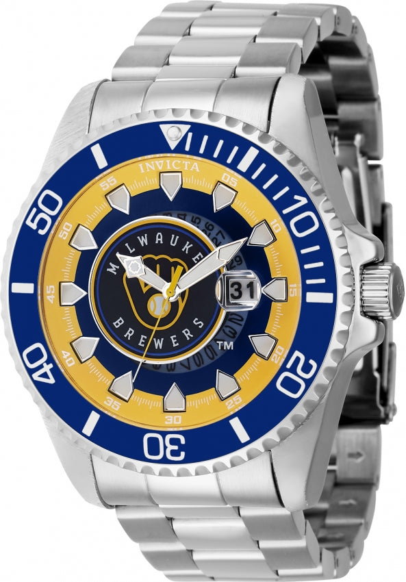 Ρολόι Invicta MLB Milwaukee Brewers 43469 Quartz 47mm - Ανδρικό