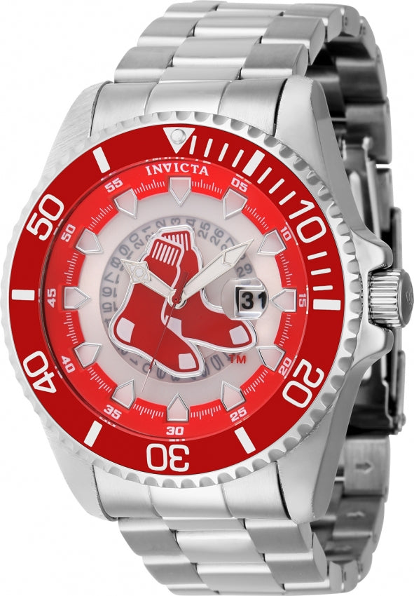 Ρολόι Invicta MLB Boston Red Sox 43457 Quartz 47mm - Ανδρικό
