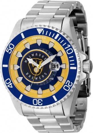Ρολόι Invicta MLB Milwaukee Brewers 43469 Quartz 47mm - Ανδρικό