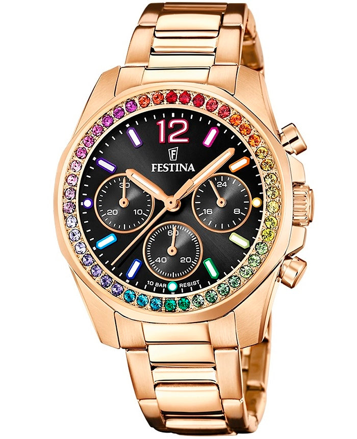 Ρολόι Festina Boyfriend Rainbow Chrono F20639/3 Quartz - Γυναικείο