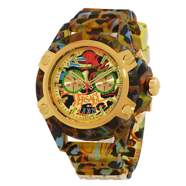 Ρολόι Versace Icon Active Chronograph Yellow Leopard VEZ700822 Quartz - Ανδρικό