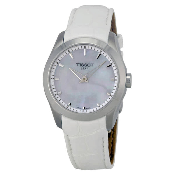Ρολόι Tissot Couturier Grande Mother of Pearl Dial White Leather T0352461611100 Quartz - Γυναικείο