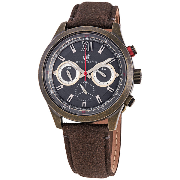Ρολόι Brooklyn Co. Stuyvesant Black Dial BW-8128-CQ-014-BRW Quartz - Ανδρικό