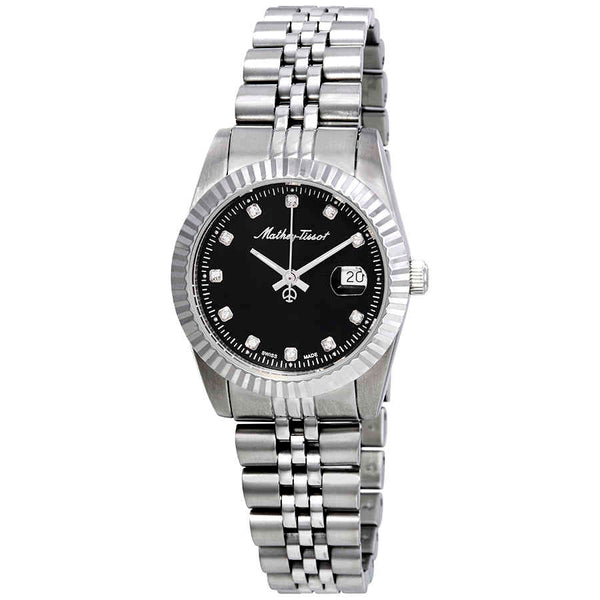 Ρολόι Mathey-Tissot Mathey III Crystal Black Dial D810AN Quartz - Γυναικείο