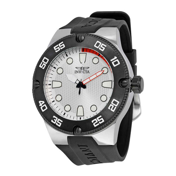 Ρολόι Invicta Pro Diver Silver Dial Black Silicone 18023 Quartz - Ανδρικό