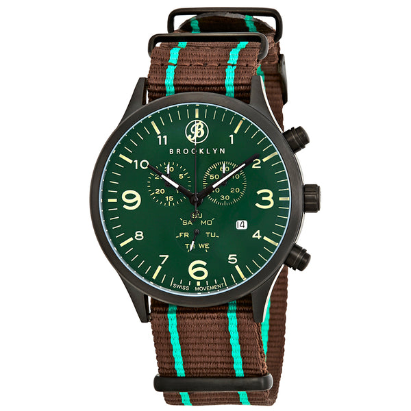 Ρολόι Brooklyn Co. Bedford Brownstone Chronograph Green Dial 309-J-08-NSGRN Quartz - Ανδρικό
