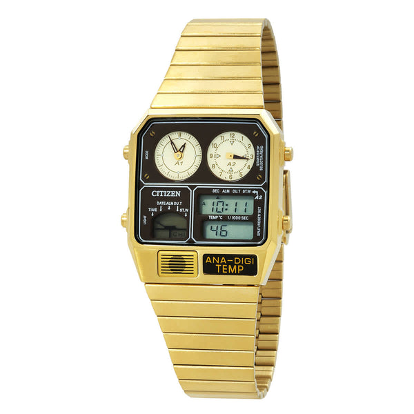 Ρολόι Citizen Alarm Chronograph Analog-Digital Brown Dial JG2103-72X Quartz - Ανδρικό