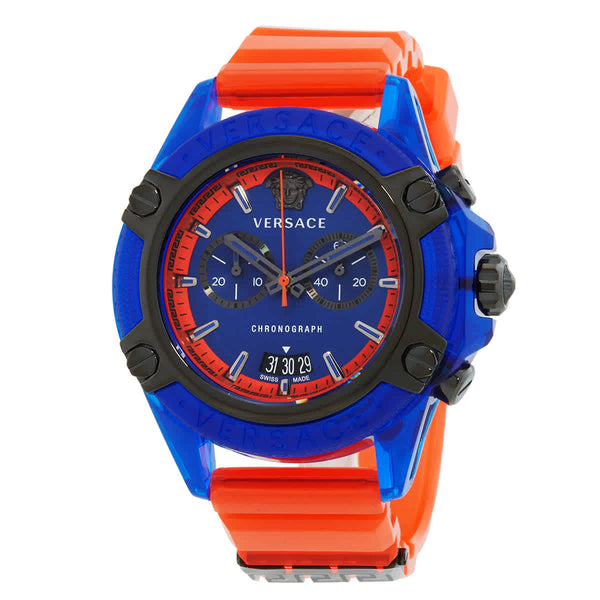 Ρολόι Versace Icon Active Chronograph Blue Dial VEZ700922 Quartz - Ανδρικό