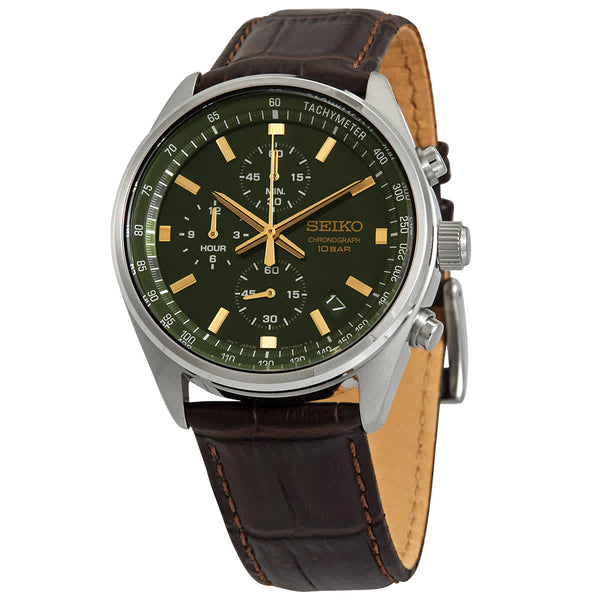 Ρολόι Seiko Chronograph Green Dial SSB385 Quartz - Ανδρικό